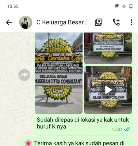 Pengiriman Papan Bunga Duka Jagasatru Pekalipan